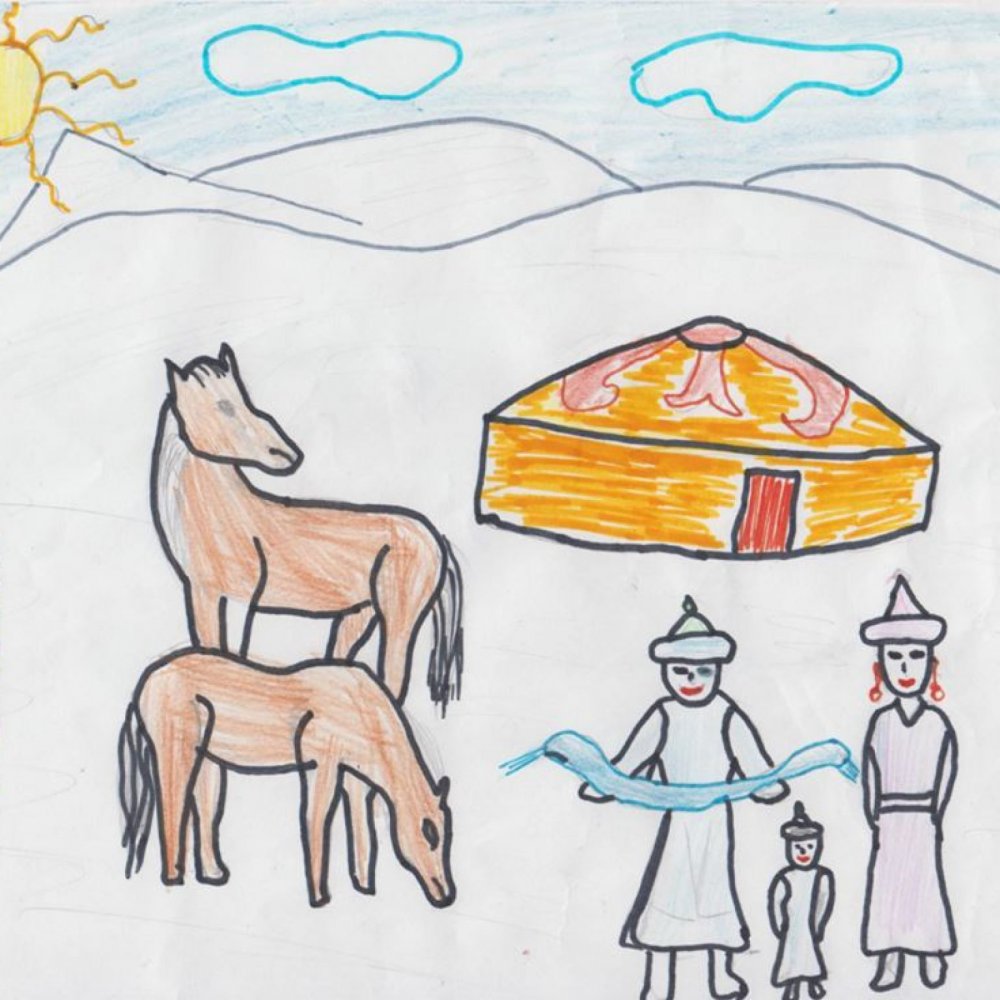 Рисунок Сагаалган для детей