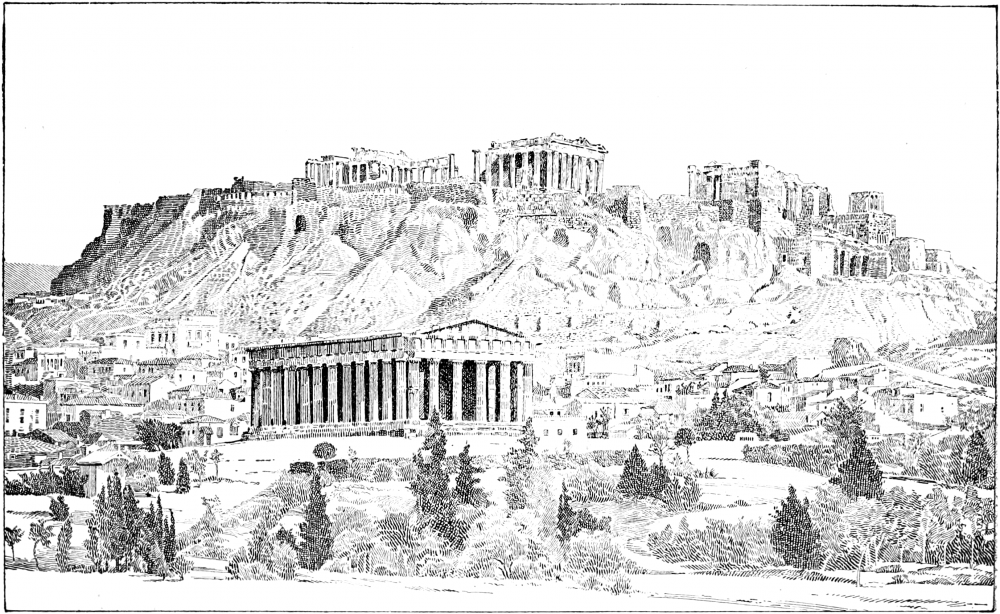 Афинский Акрополь в графике
