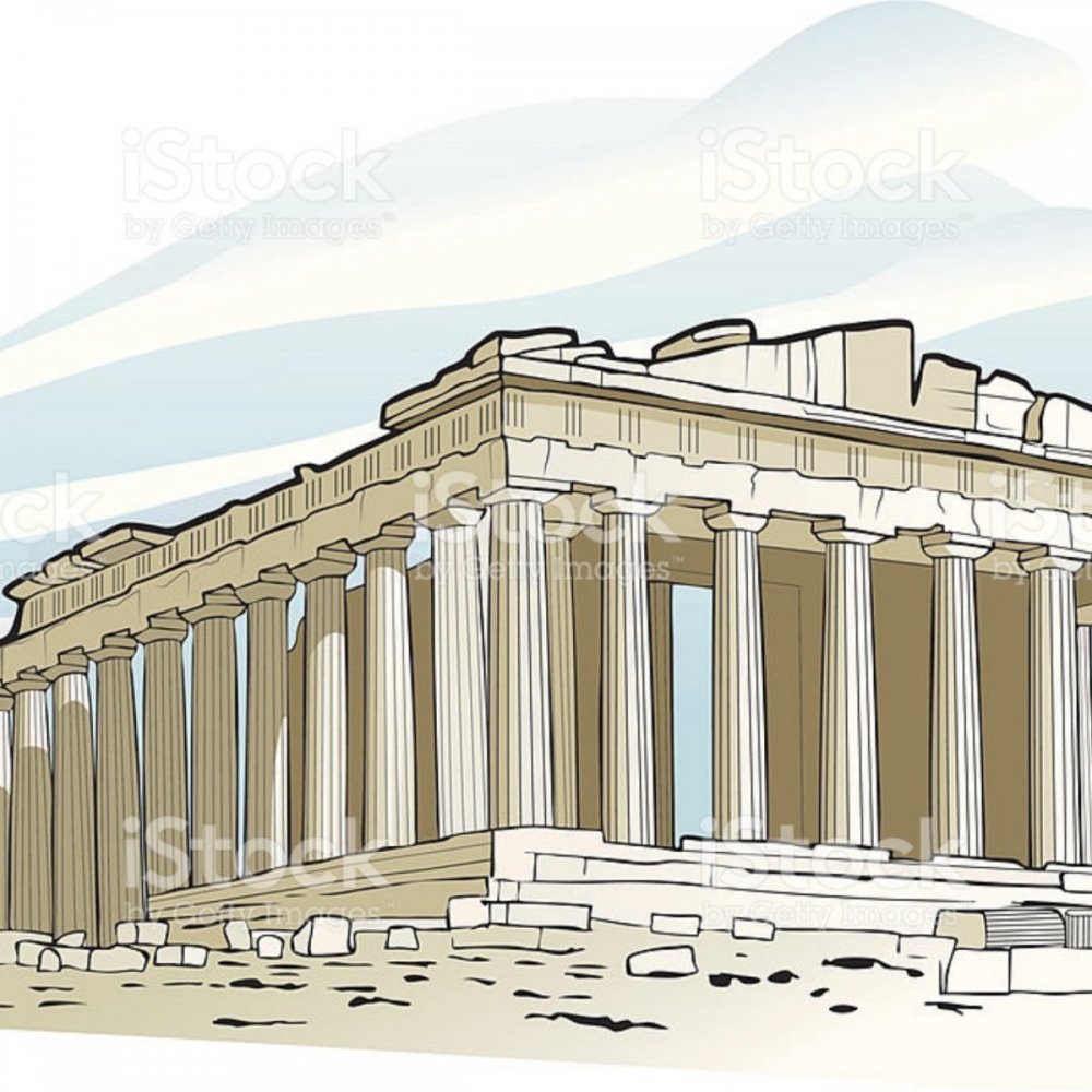 Акрополь Афины Греция вектор