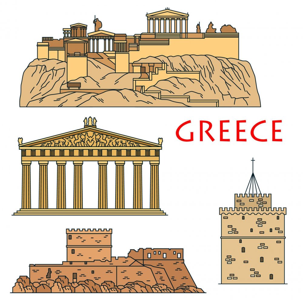 Древняя Греция Акрополь Графика