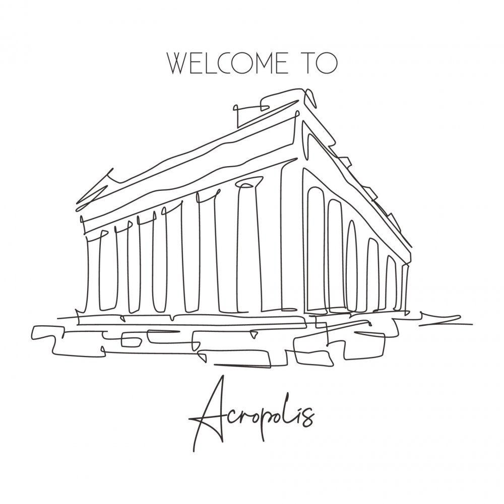 Афинский Акрополь рисунки детей