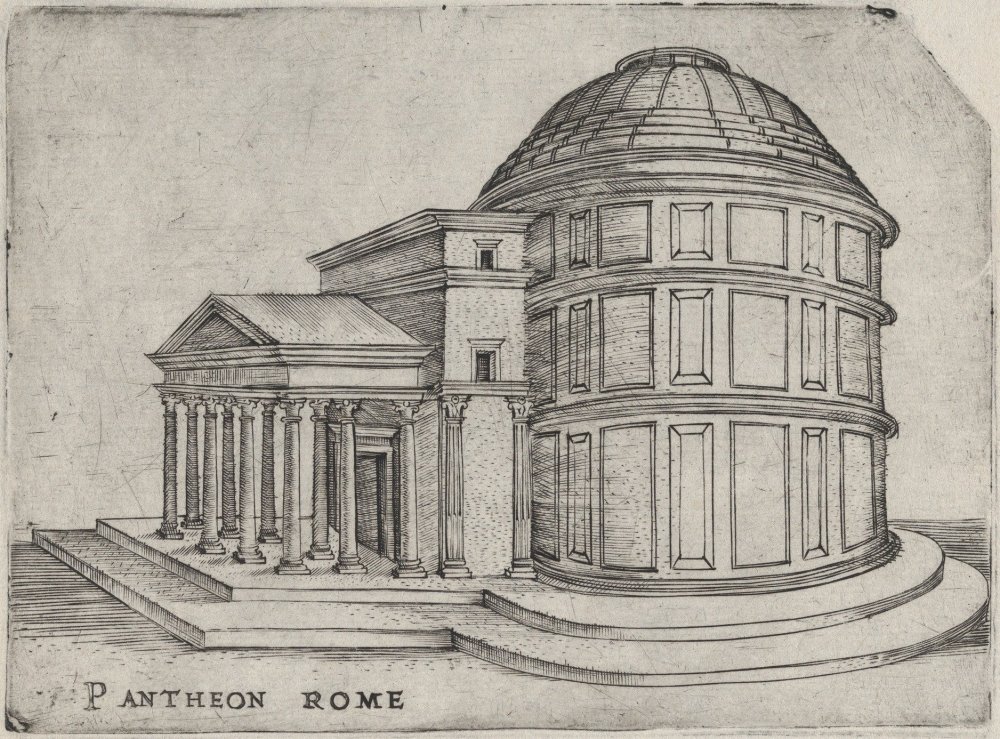 Пантеон в Риме фасад