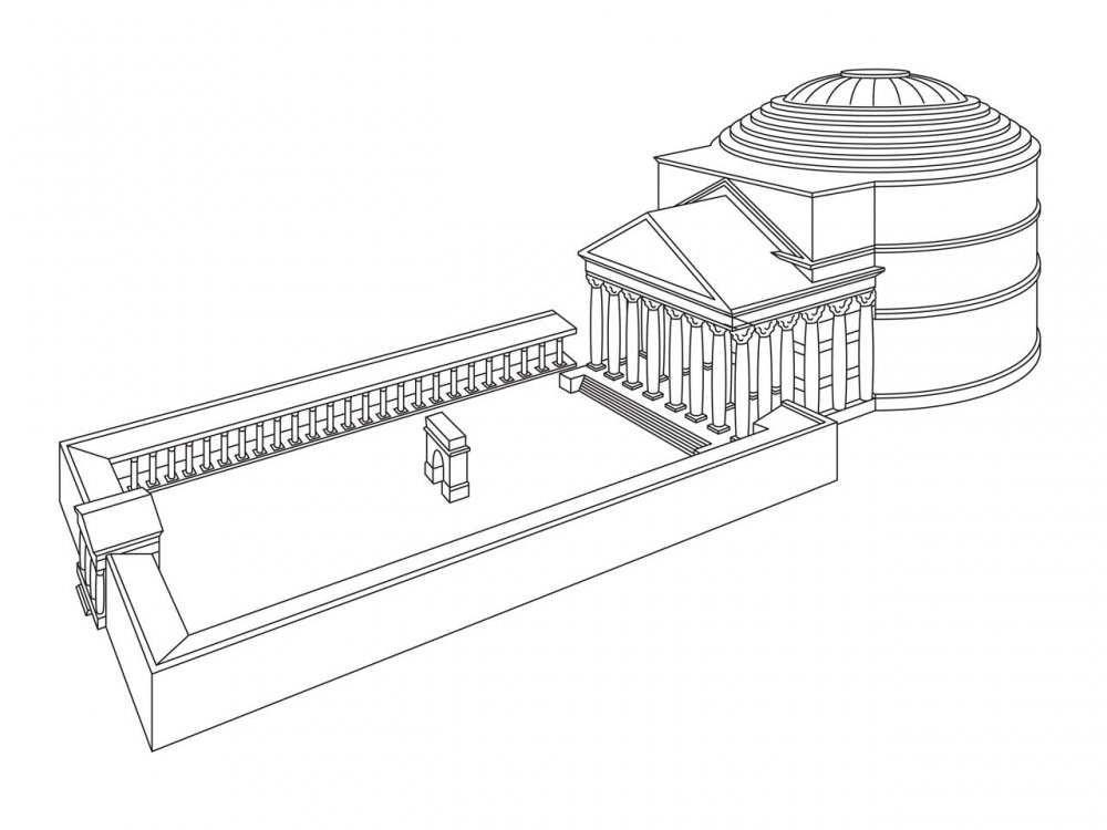 Пантеон в древнем Риме реконструкция
