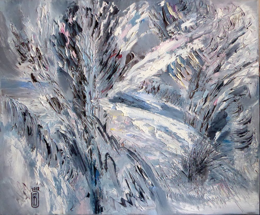 Абстрактная живопись зима