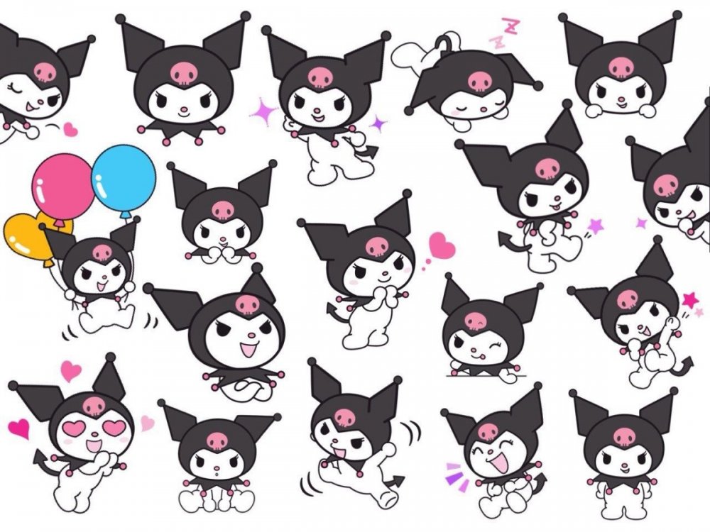 Hello Kitty Kuromi наклейки