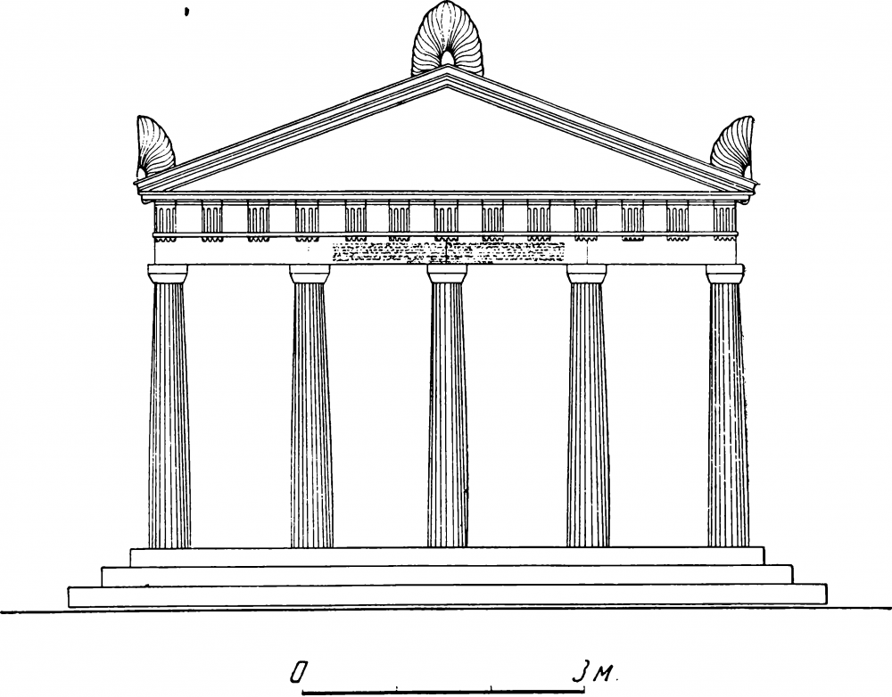 Древняя Эллада фасад античного храма