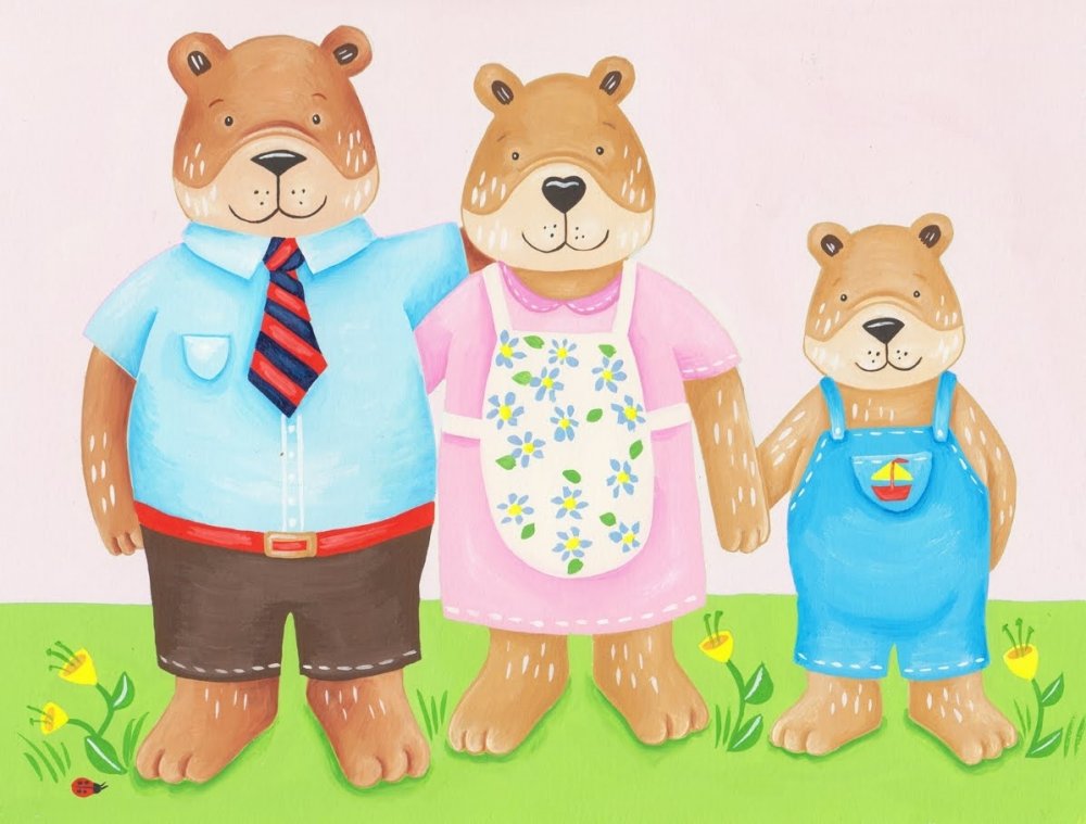 Рисование три медведя