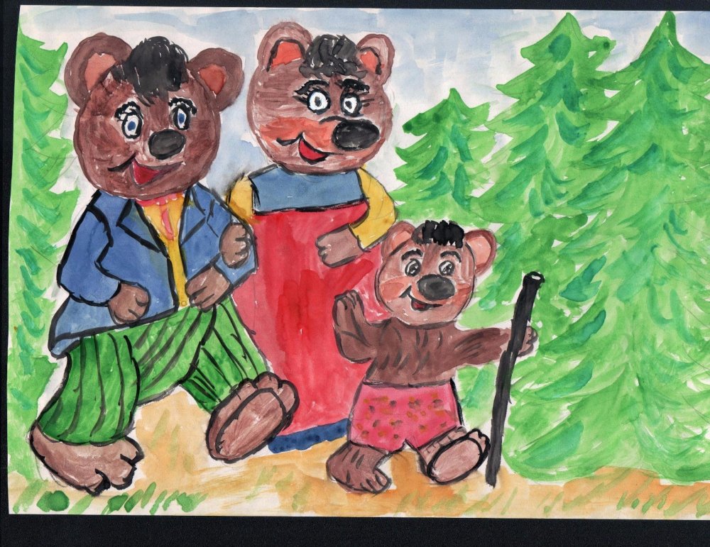 Рисование сказочный медведь