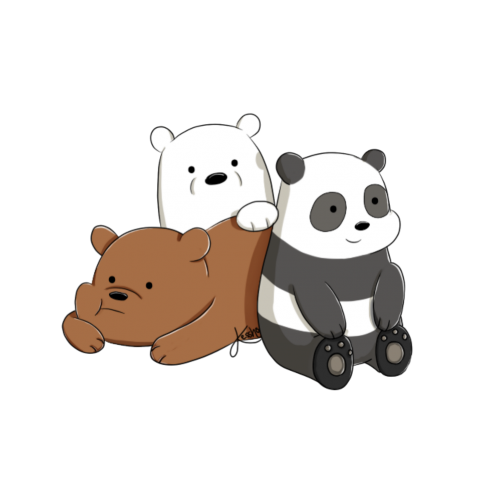 Три медведя белый Панда и Гризли