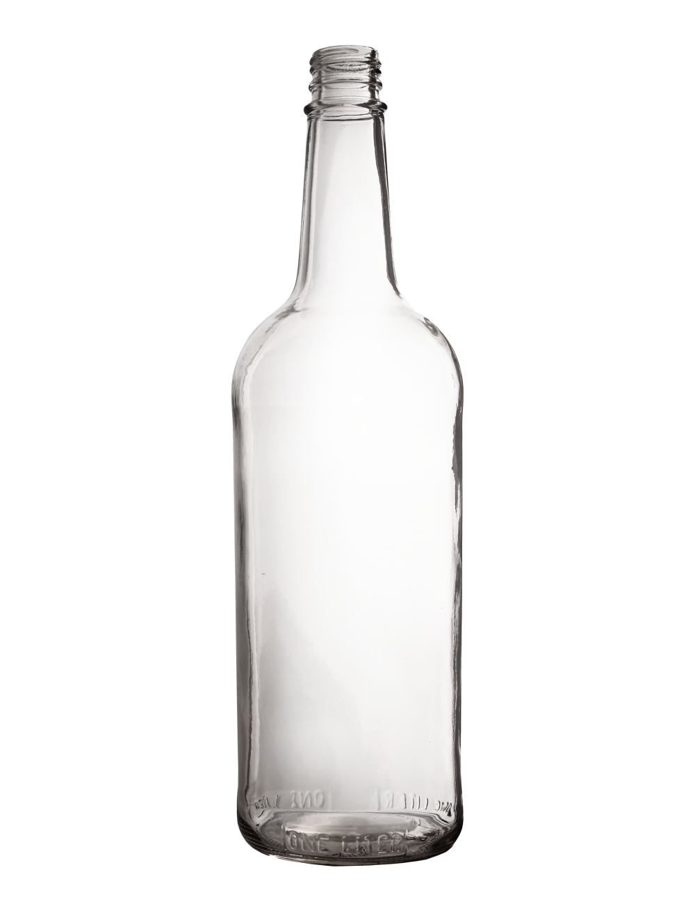Бутылка прозрачная стеклянная