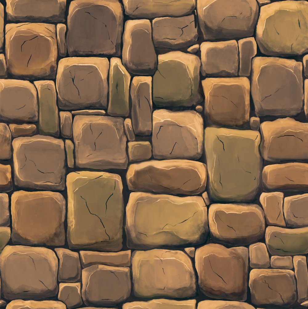 Каменная стена мультяшная