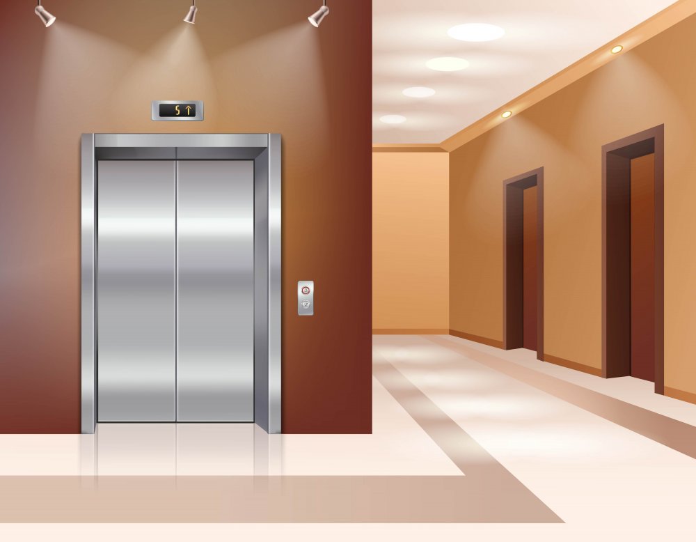Дверь лифтового холла