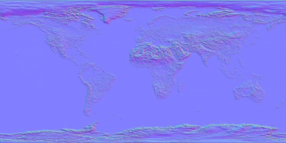 Карта нормалей земли