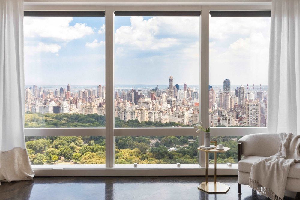 Нью-Йорк Манхеттен вид с окна