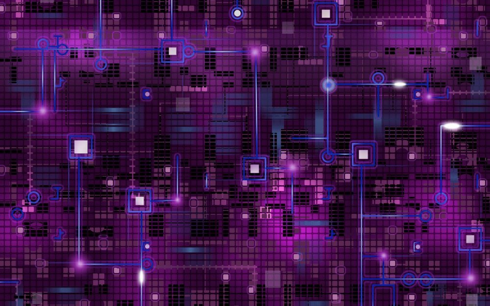 Фиолетовая микросхема