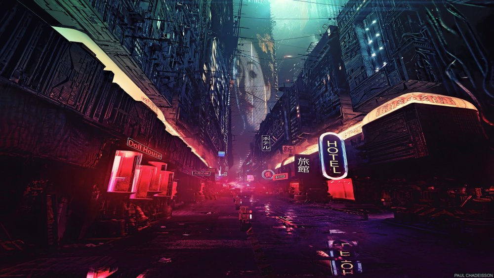 Cyberpunk город 4к