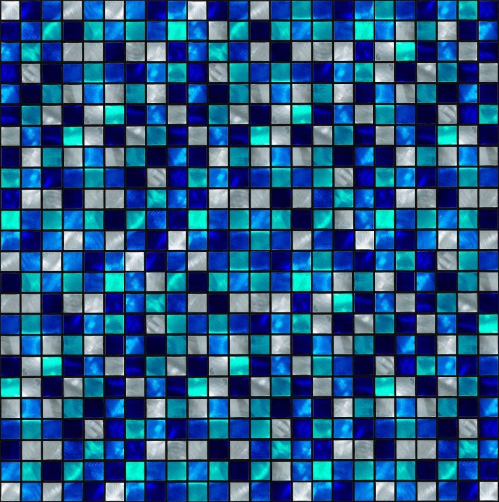 Мозаика синяя голубая
