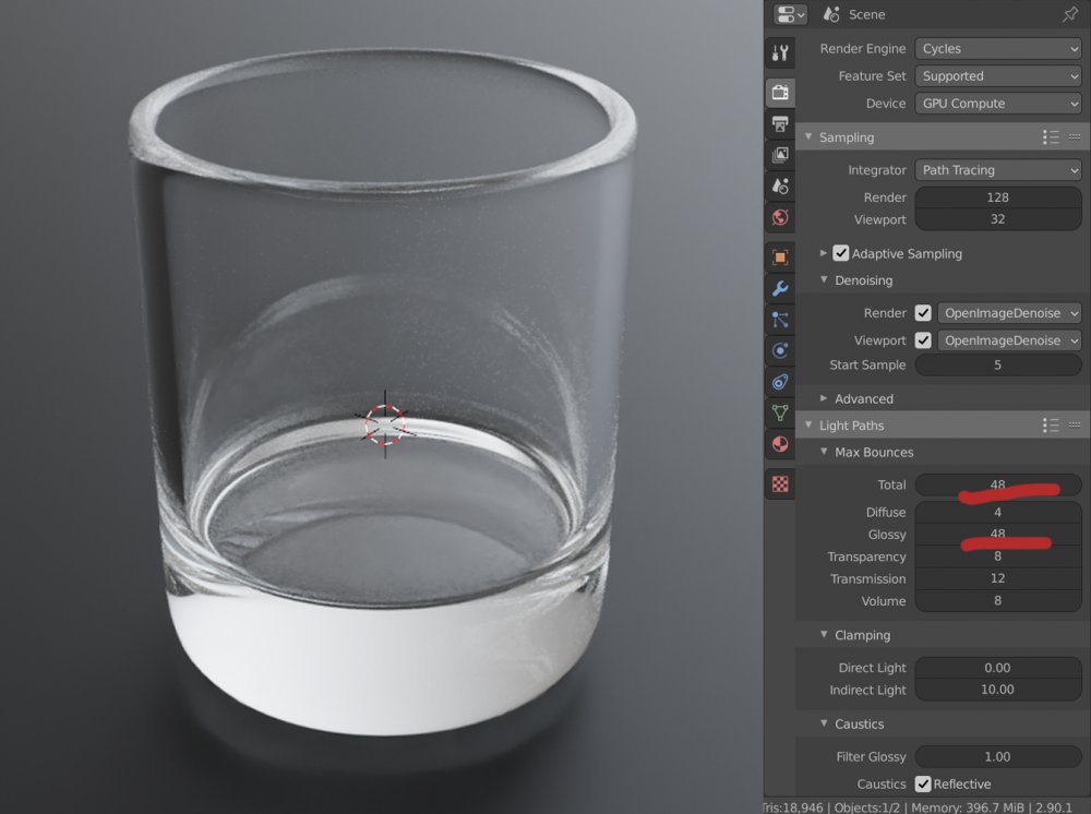3д материал стекло для Blender