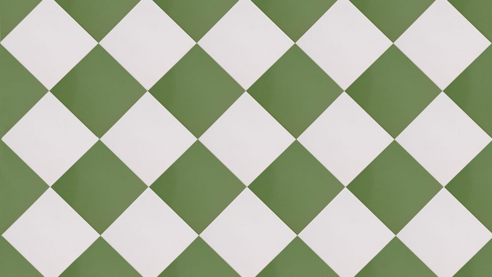 Плитка белая с зеленым