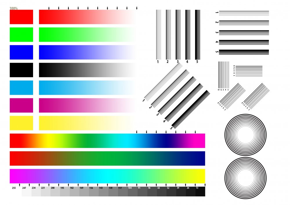 Тест принтера Эпсон 4 цвета