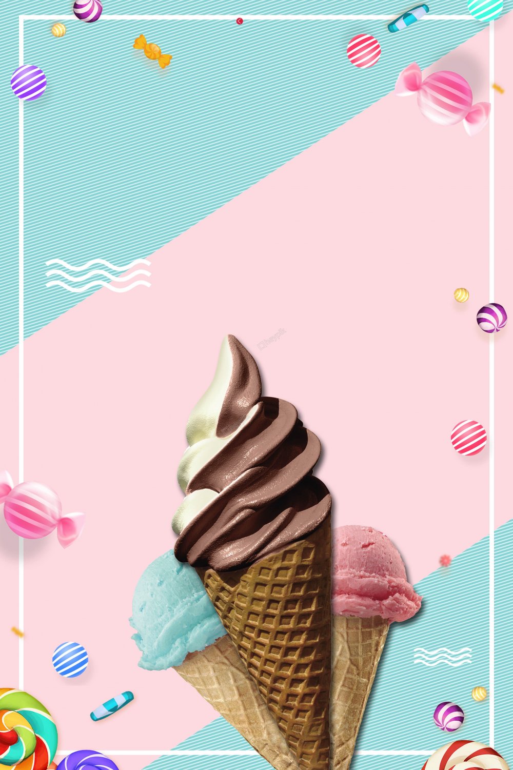 Фон для рекламы мороженого