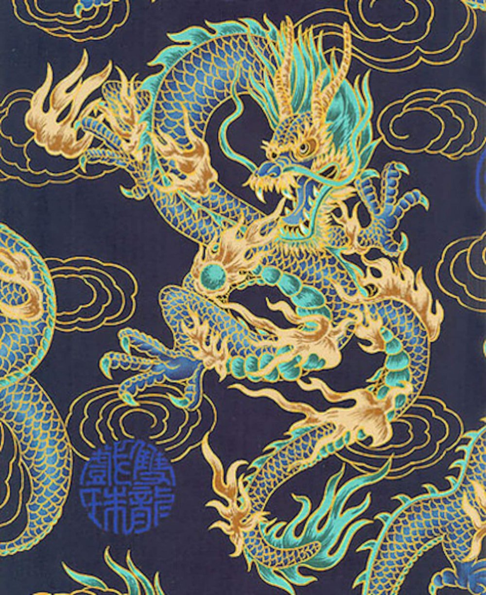 Китай ткань орнамент дракон