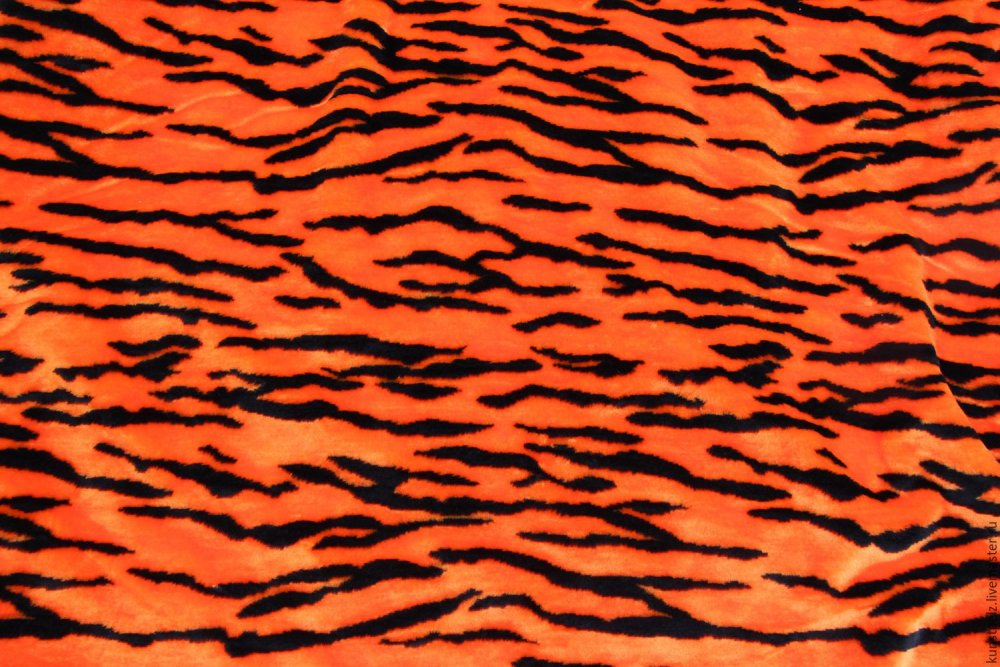 Ткань плюш Тигриный