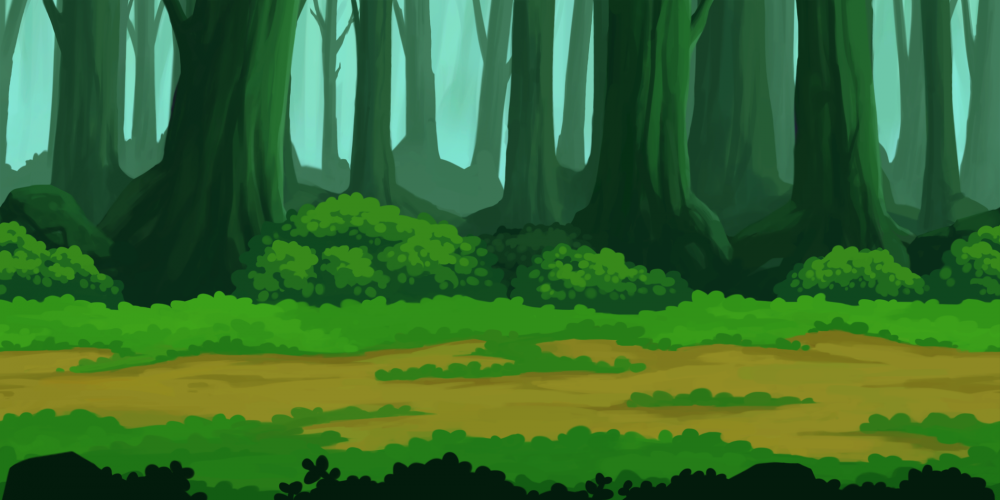 Лес мультяшный