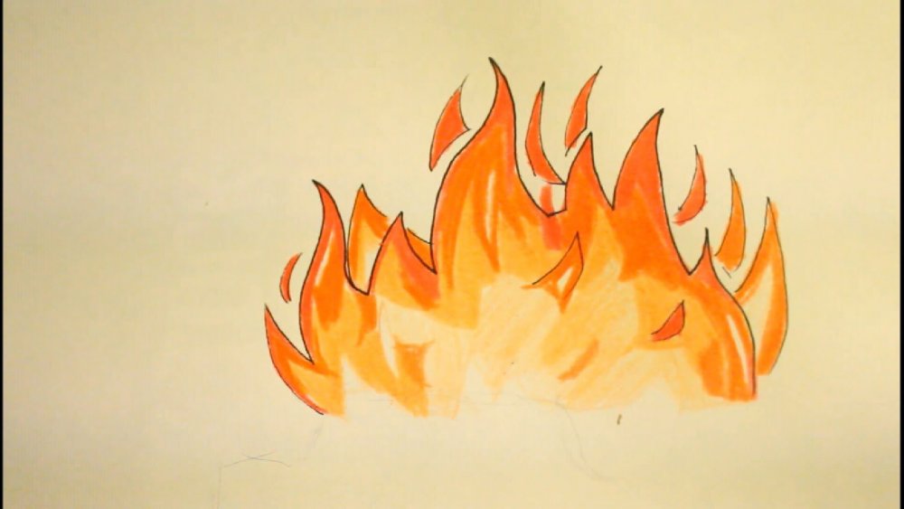 Рисунок огня пламени