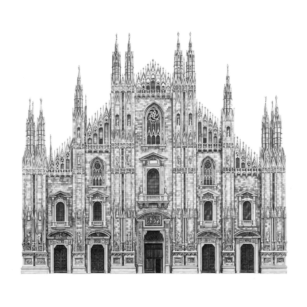 Миланский собор Дуомо Милан Италия фасад